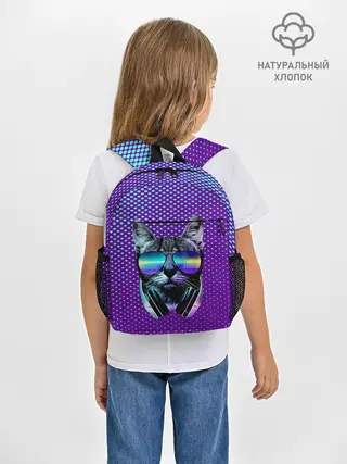 Рюкзак детский / Кот очки наушники модный