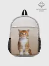Рюкзак детский / бело-рыжий котенок реализм