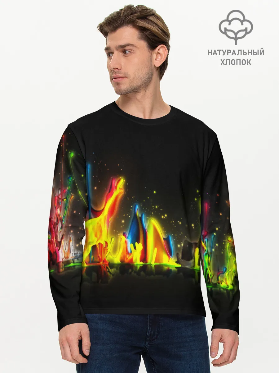 Мужской лонгслив базовый / КРАСКИ В НЕОНЕ