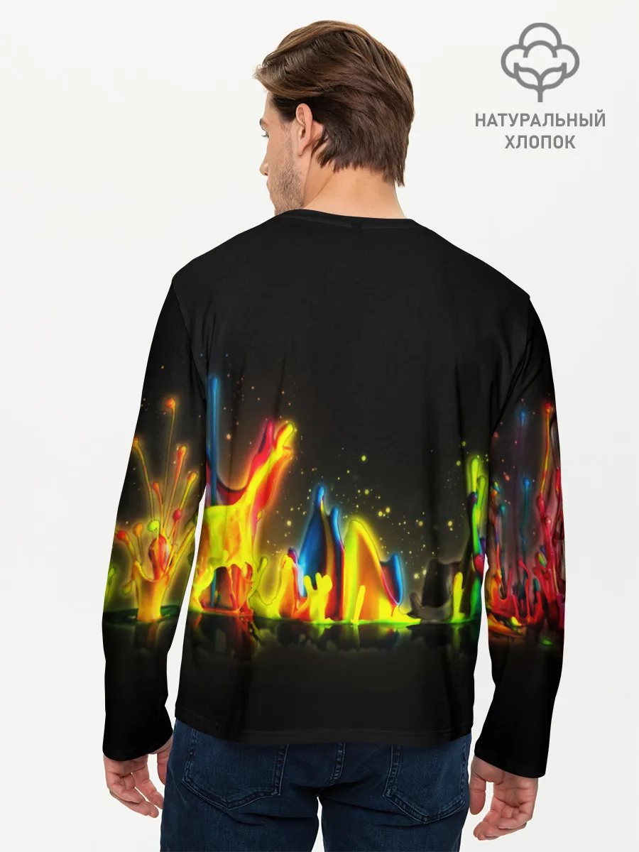 Мужской лонгслив базовый / КРАСКИ В НЕОНЕ