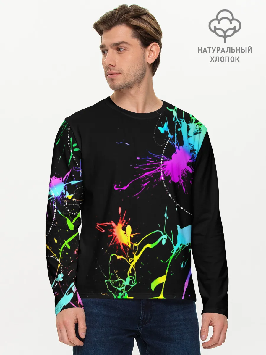 Мужской лонгслив базовый / НЕОНОВЫЕ КРАСКИ