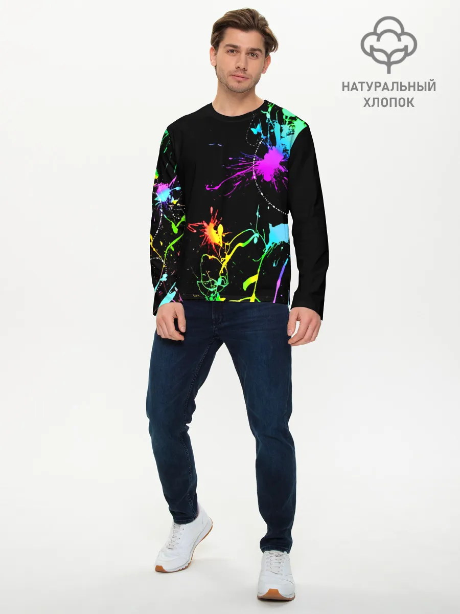 Мужской лонгслив базовый / НЕОНОВЫЕ КРАСКИ