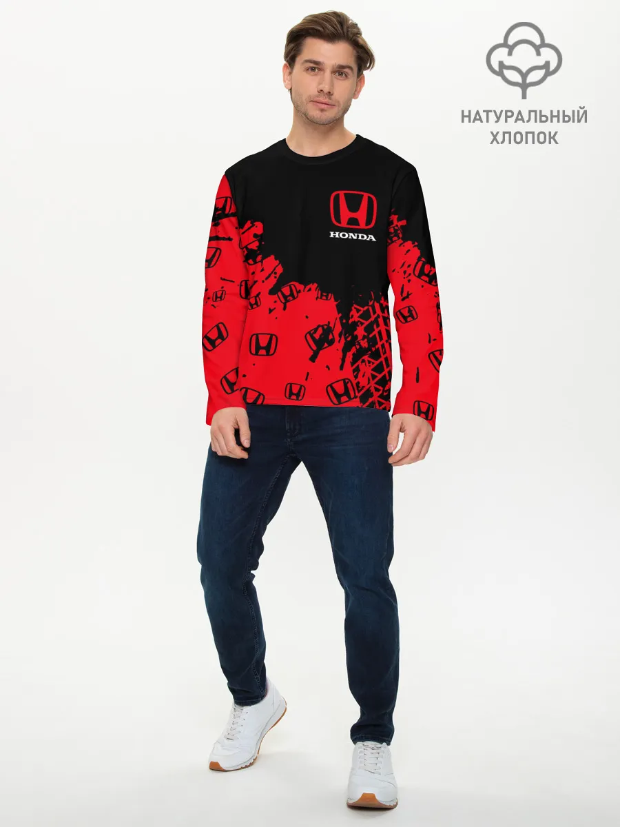 Мужской лонгслив базовый / HONDA / ХОНДА