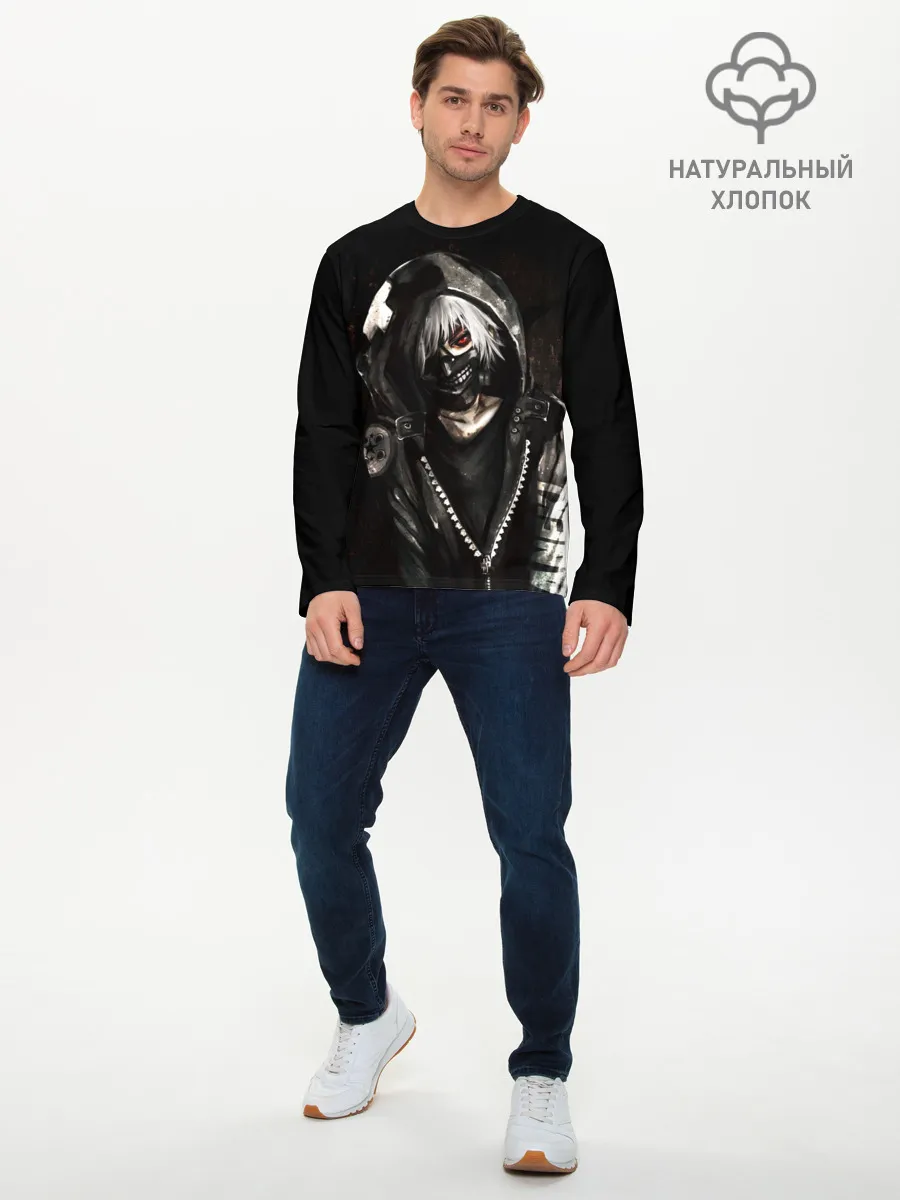 Мужской лонгслив базовый / Токийский гуль