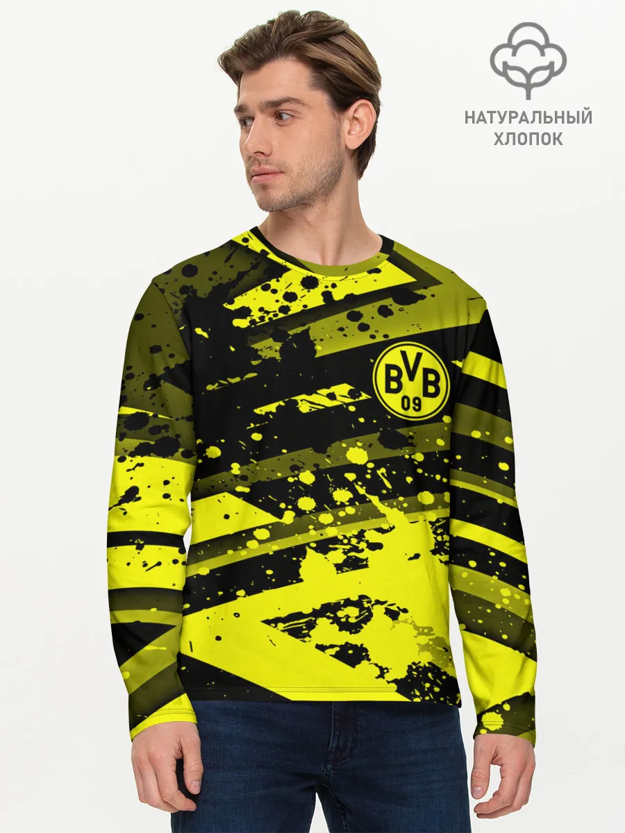 Мужской лонгслив базовый / Borussia Dortmund