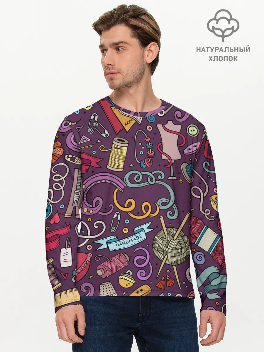 Мужской лонгслив базовый / шитье