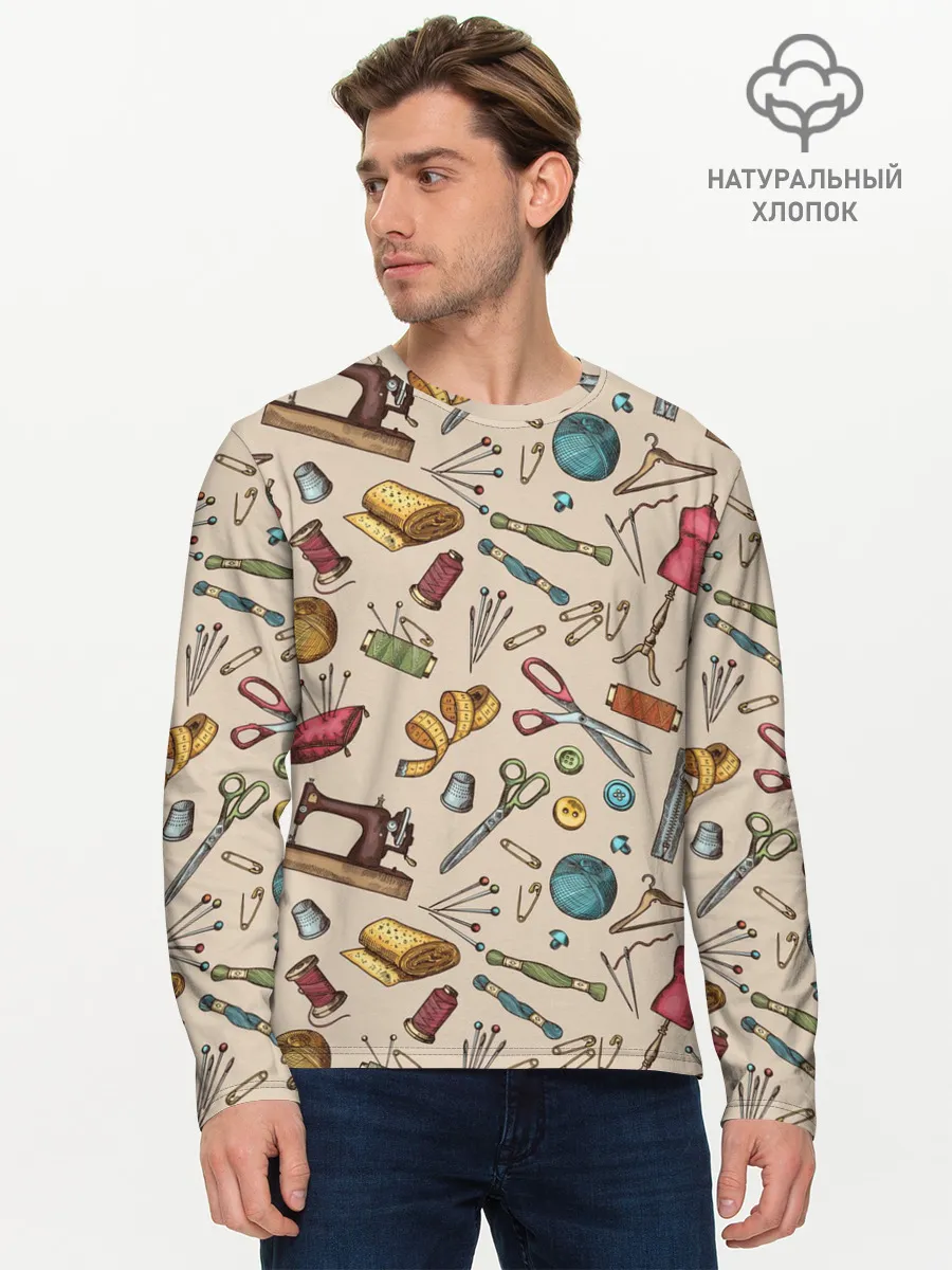 Мужской лонгслив базовый / предметы шитья