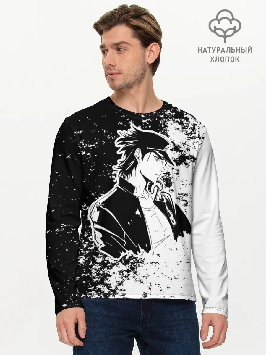 Мужской лонгслив базовый / Приключения ДжоДжо