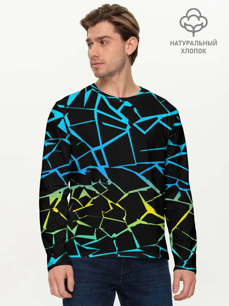 Мужской лонгслив базовый / НЕОНОВЫЙ ГРАДИЕНТ