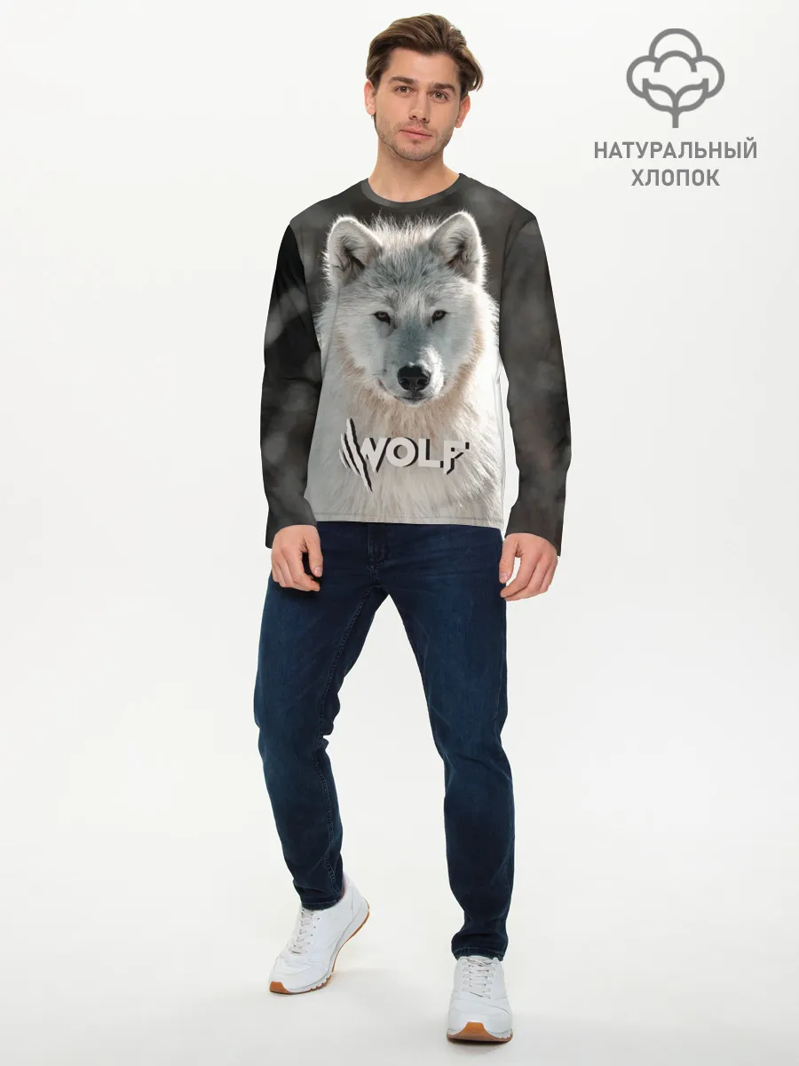 Мужской лонгслив базовый / Волк