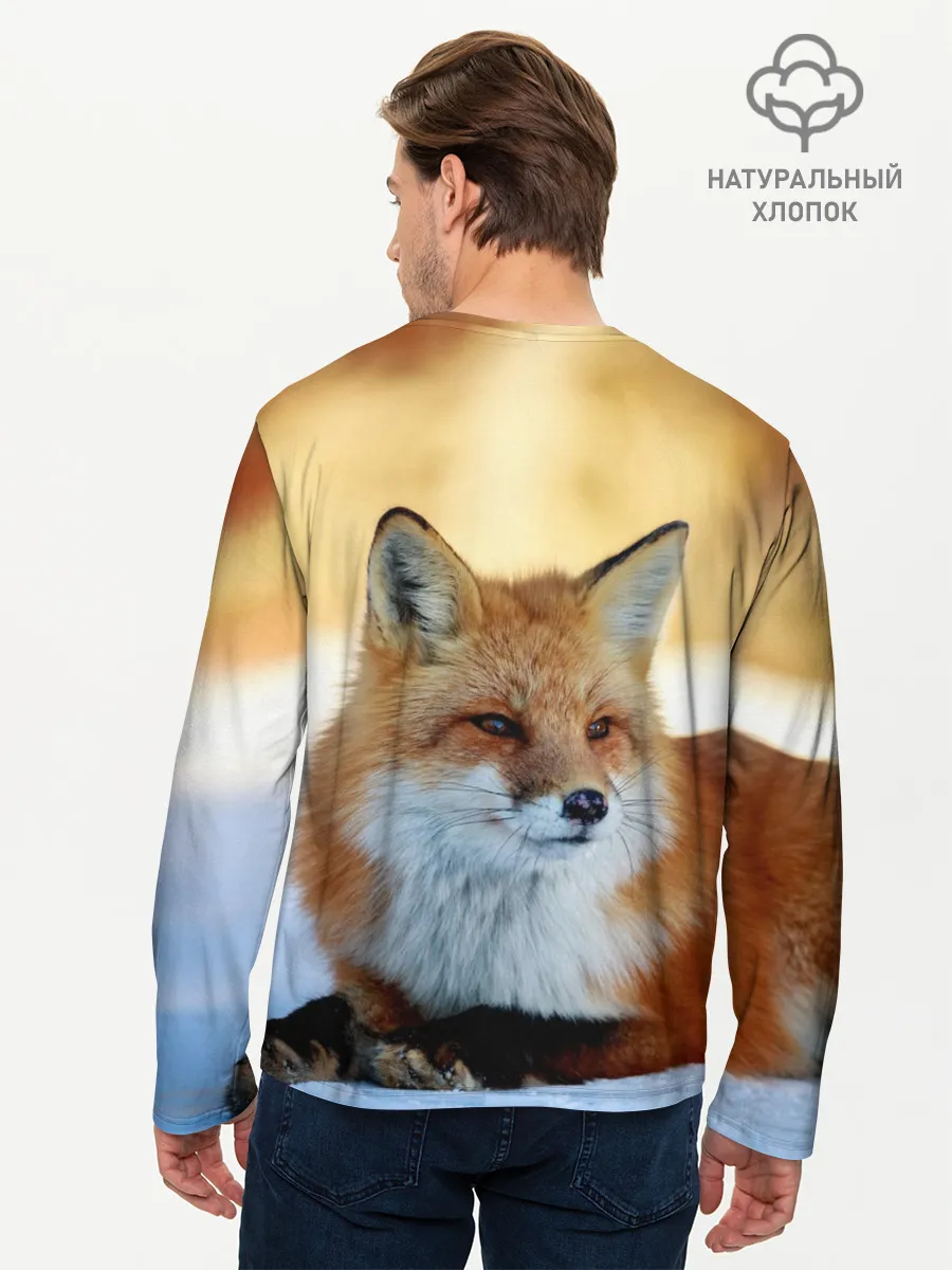 Мужской лонгслив базовый / Лиса