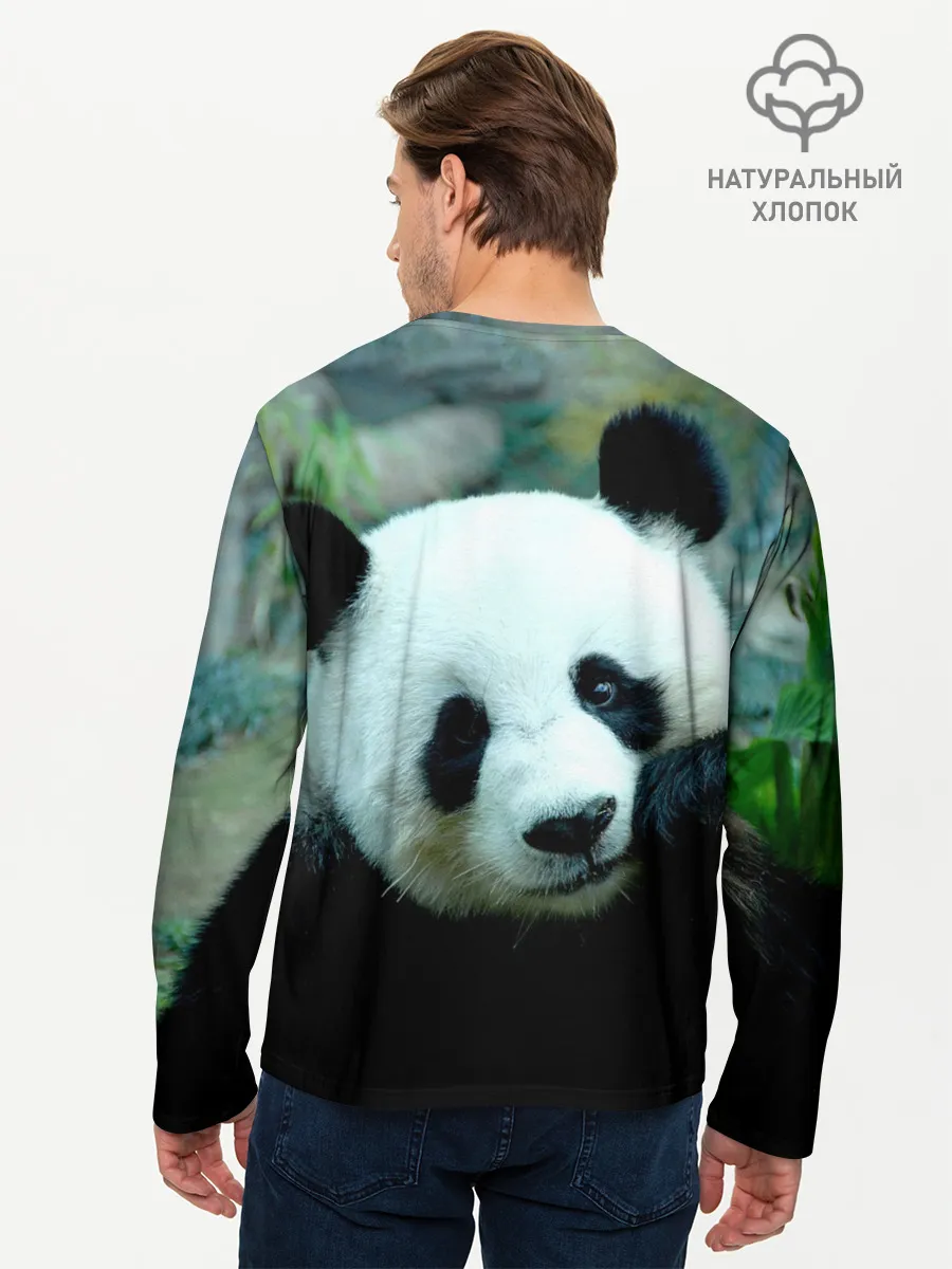Мужской лонгслив базовый / Панда