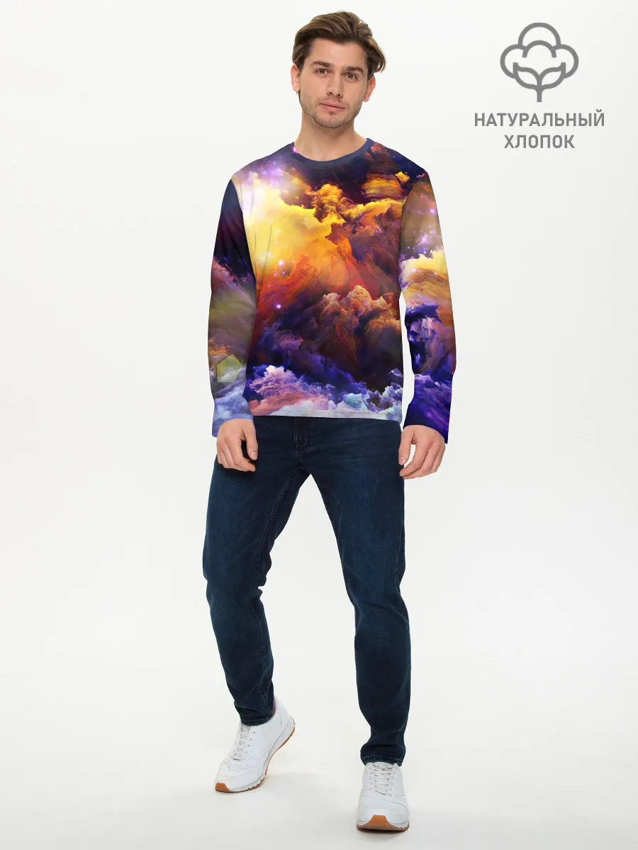 Мужской лонгслив базовый / Яркий свет