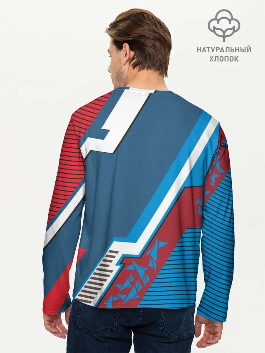 Мужской лонгслив базовый / Cyborg logo