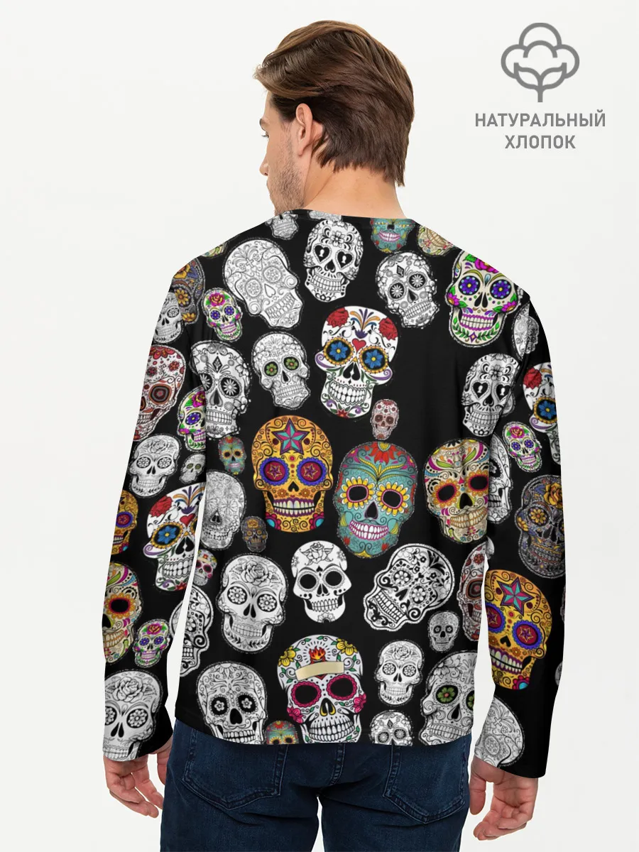 Мужской лонгслив базовый / Мексиканский праздник