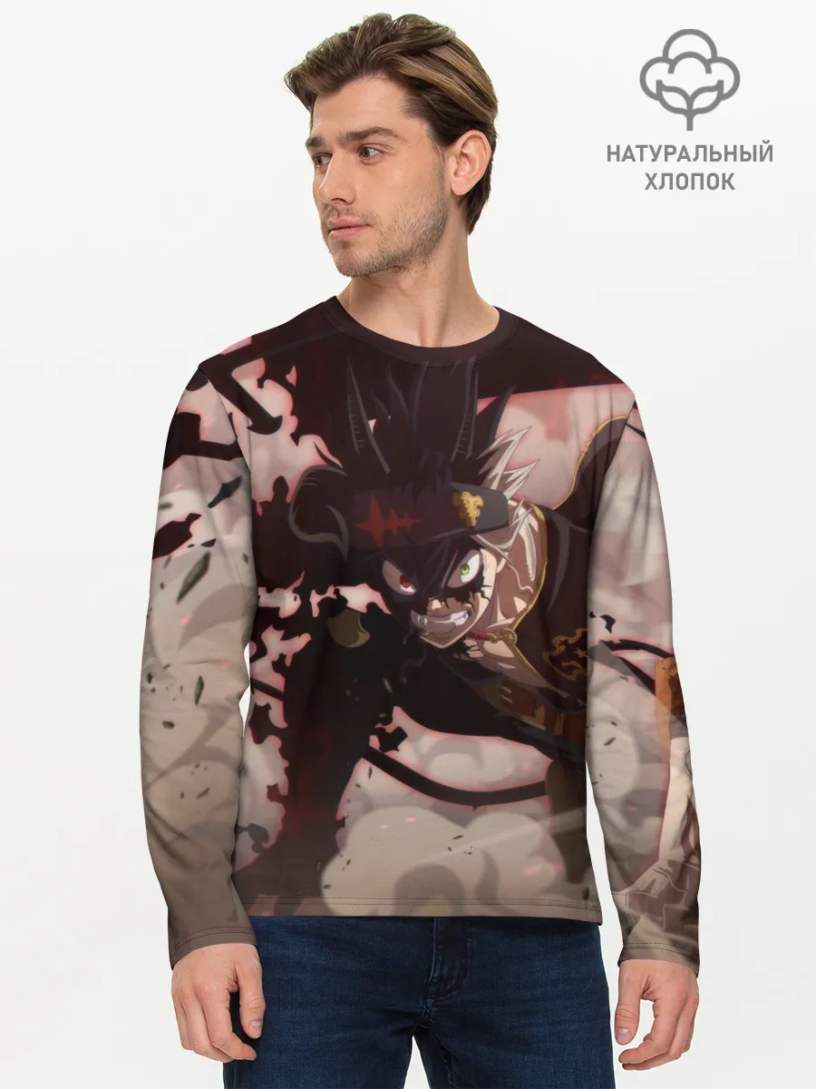 Мужской лонгслив базовый / Астер в боевой позе