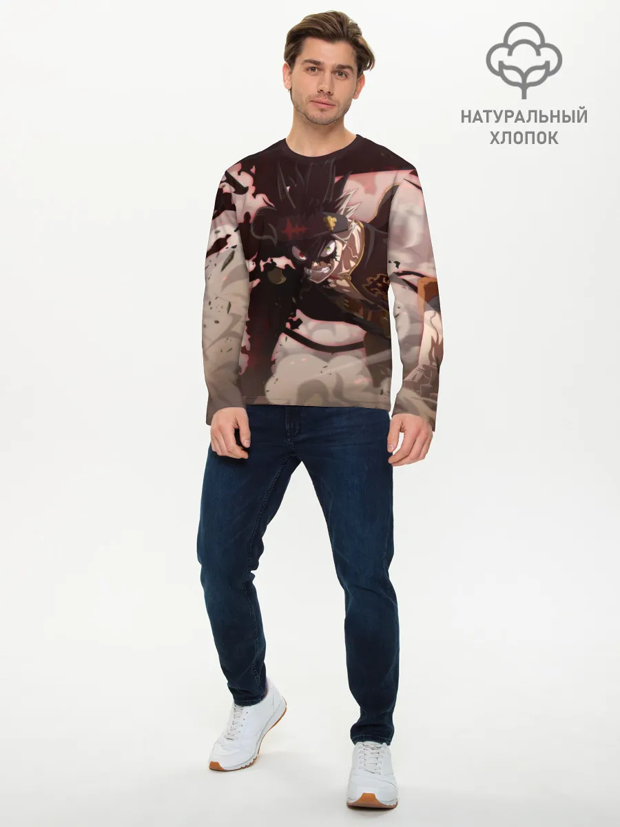 Мужской лонгслив базовый / Астер в боевой позе