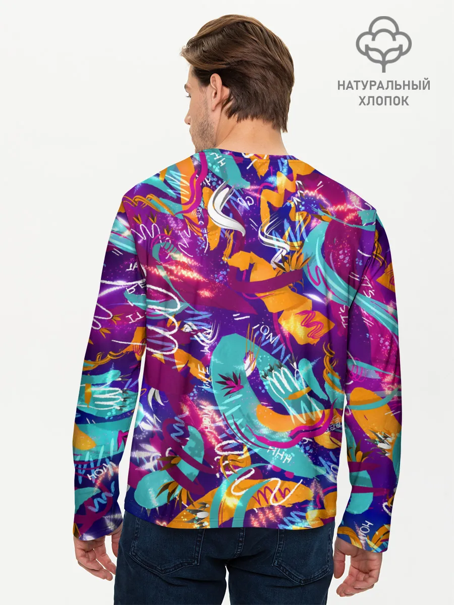 Мужской лонгслив базовый / Яркие краски