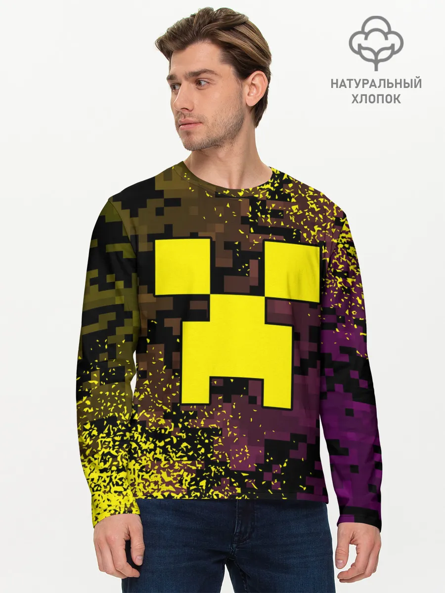 Мужской лонгслив базовый / MINECRAFT / МАЙНКРАФТ