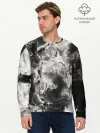 Мужской лонгслив базовый / Мрамор