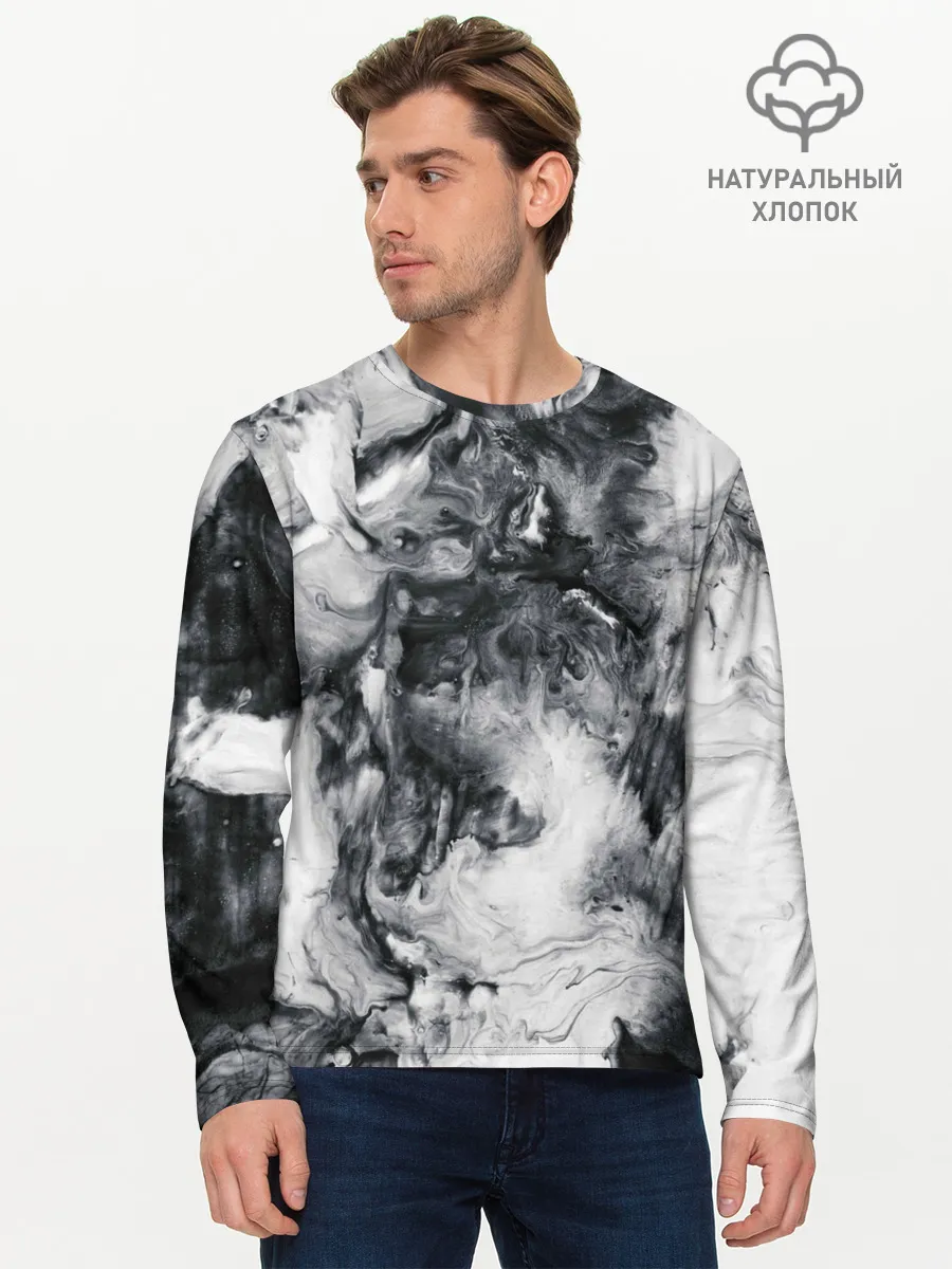 Мужской лонгслив базовый / МРАМОР