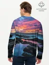 Мужской лонгслив базовый / Закат