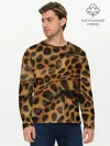 Мужской лонгслив базовый / Леопард