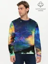 Мужской лонгслив базовый / Космические краски