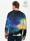 Мужской лонгслив базовый / Космические краски
