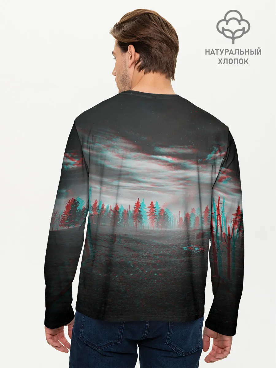 Мужской лонгслив базовый / Siren Head Horror Glitch