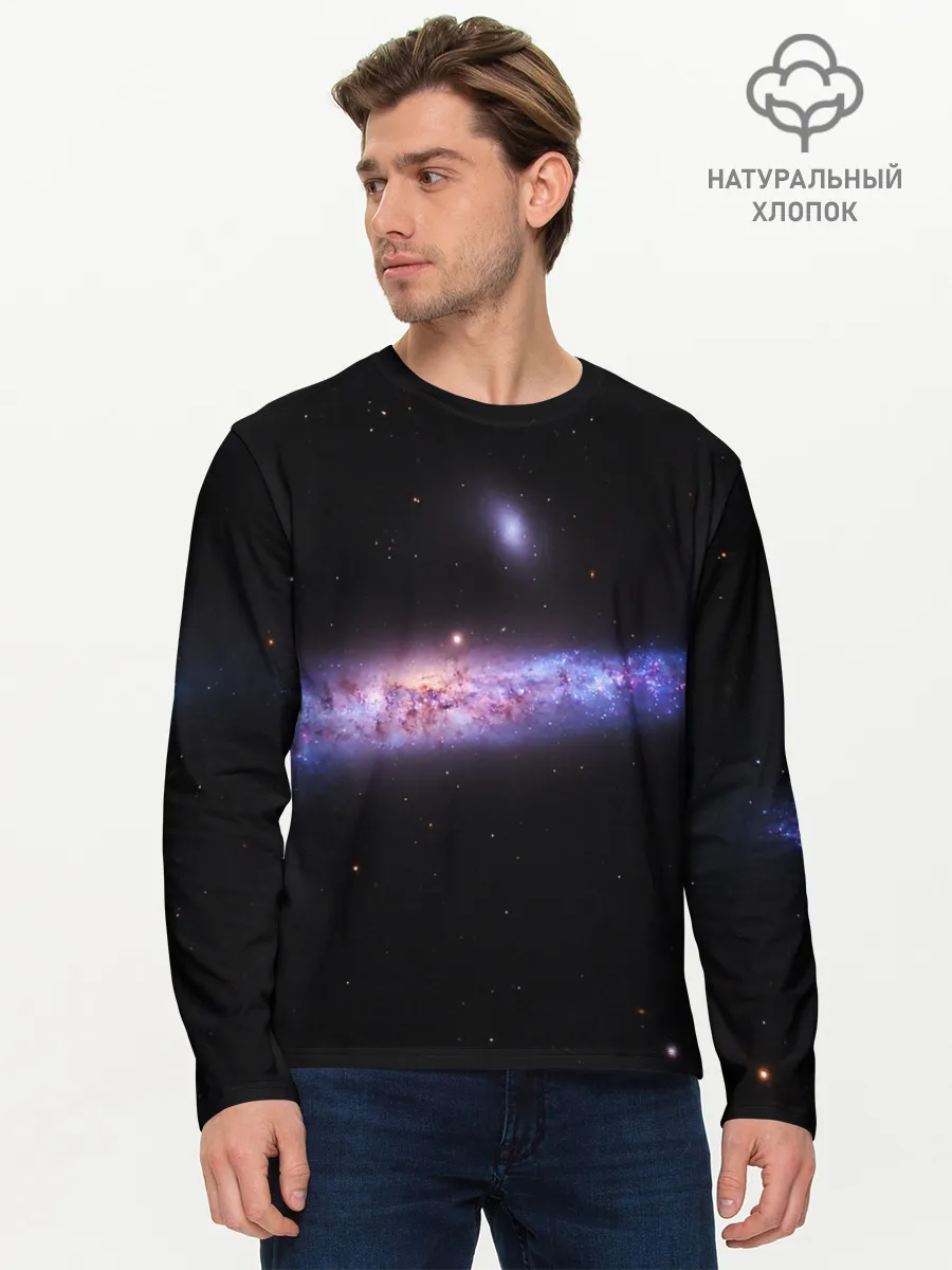 Мужской лонгслив базовый / Скопление звезд