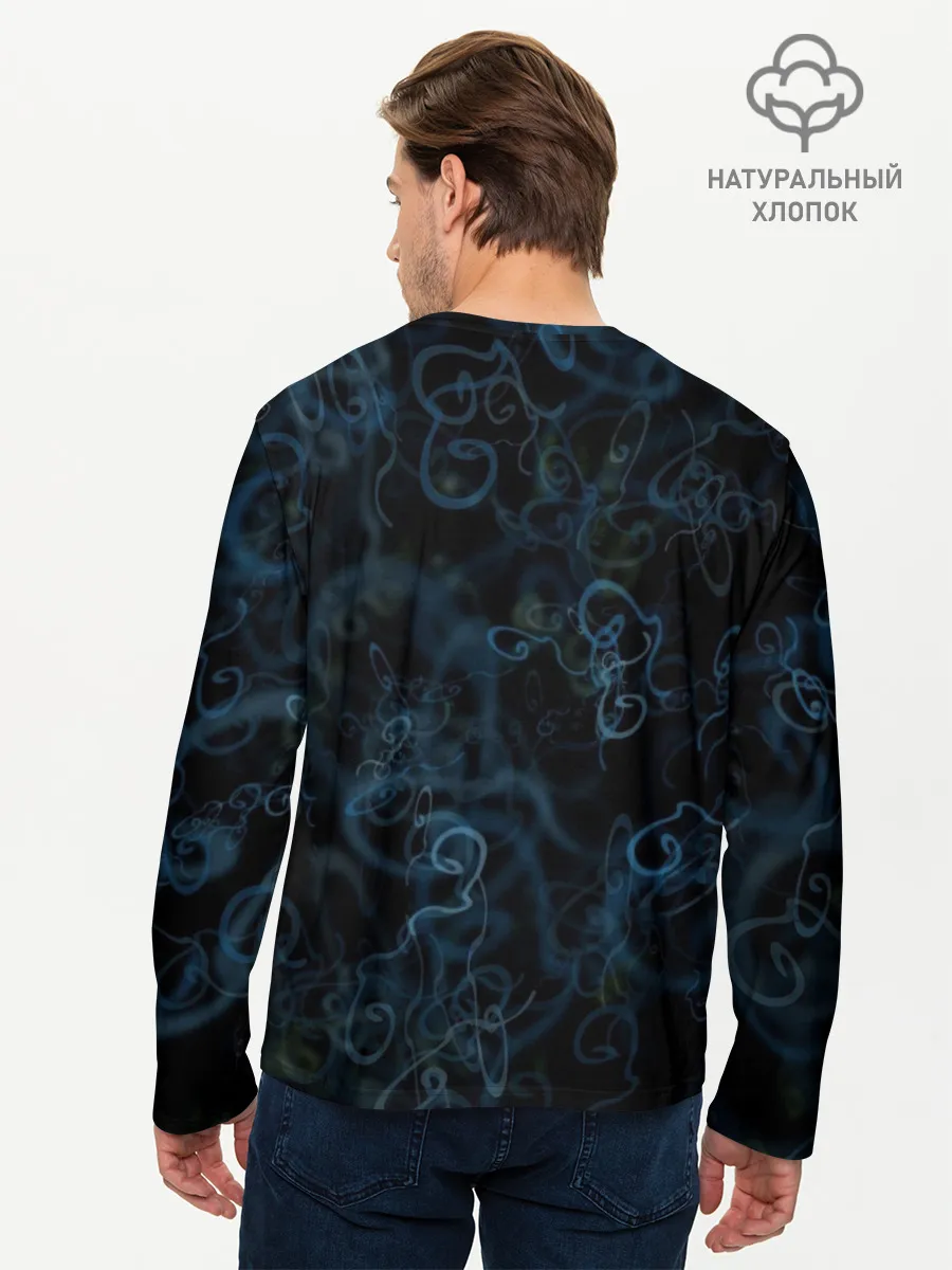 Мужской лонгслив базовый / Фигуры из дыма