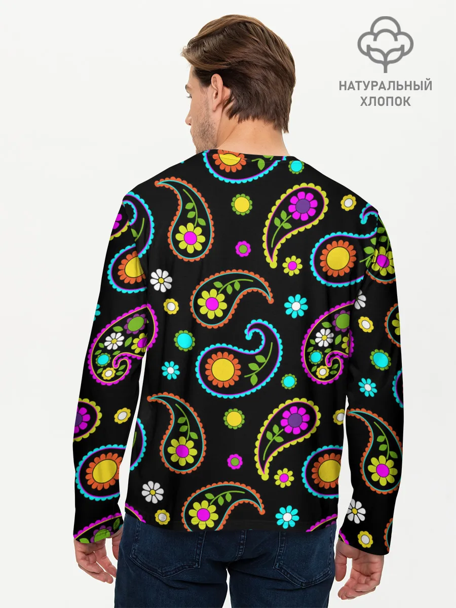 Мужской лонгслив базовый / ЦВЕТЫ