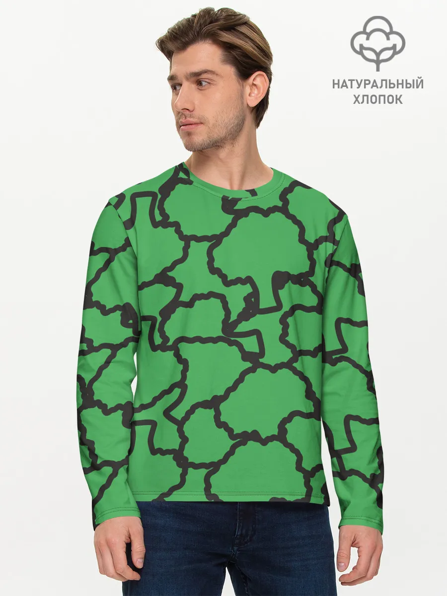 Мужской лонгслив базовый / БРОККОЛИ