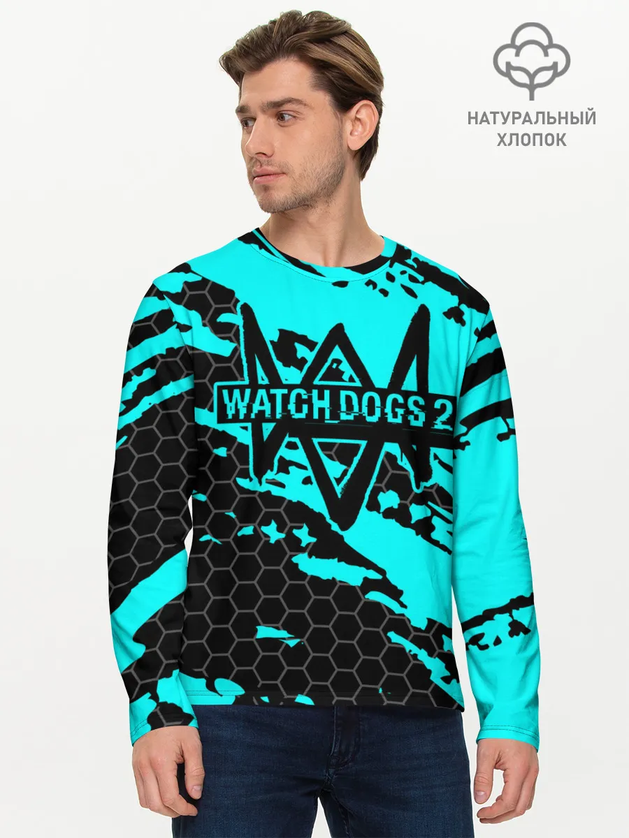 Мужской лонгслив базовый / WATCH DOGS