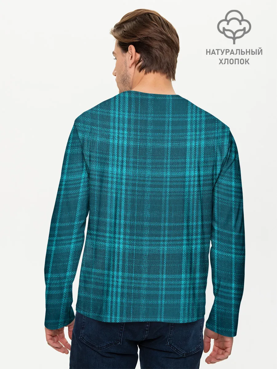 Мужской лонгслив базовый / Зеленая форма