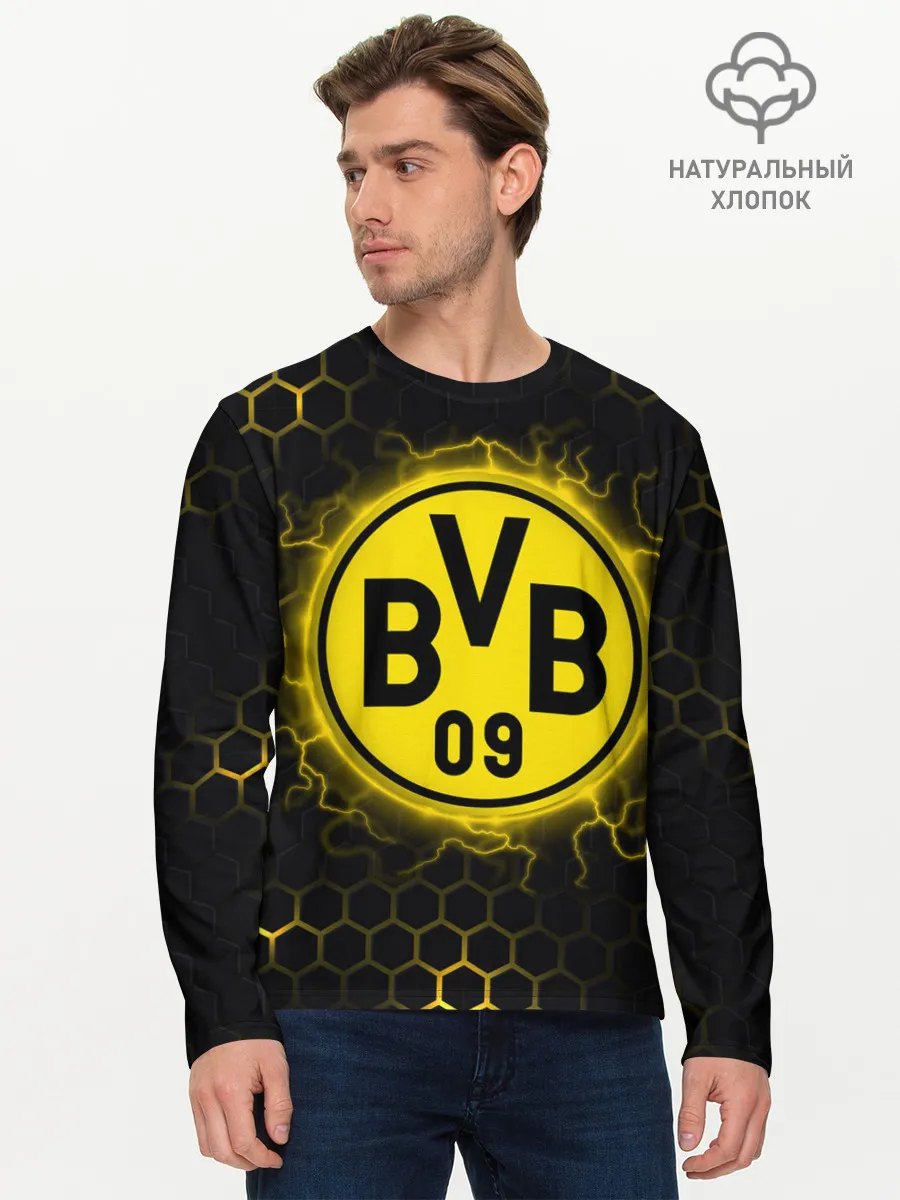 Мужской лонгслив базовый / Боруссия Дортмунд
