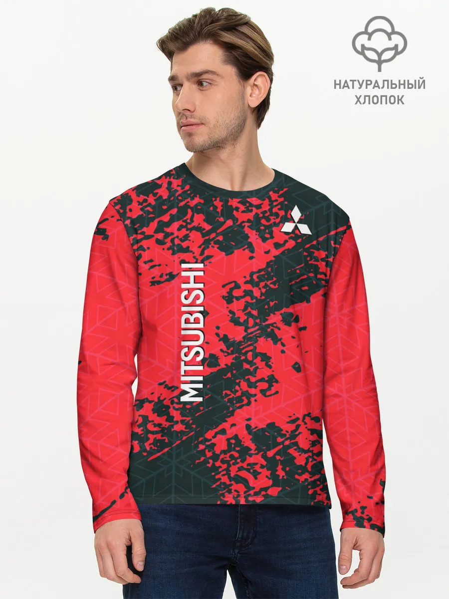 Мужской лонгслив базовый / Mitsubishi