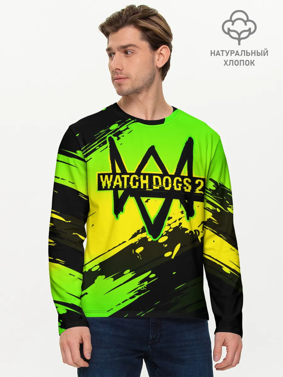 Мужской лонгслив базовый / WATCH DOGS