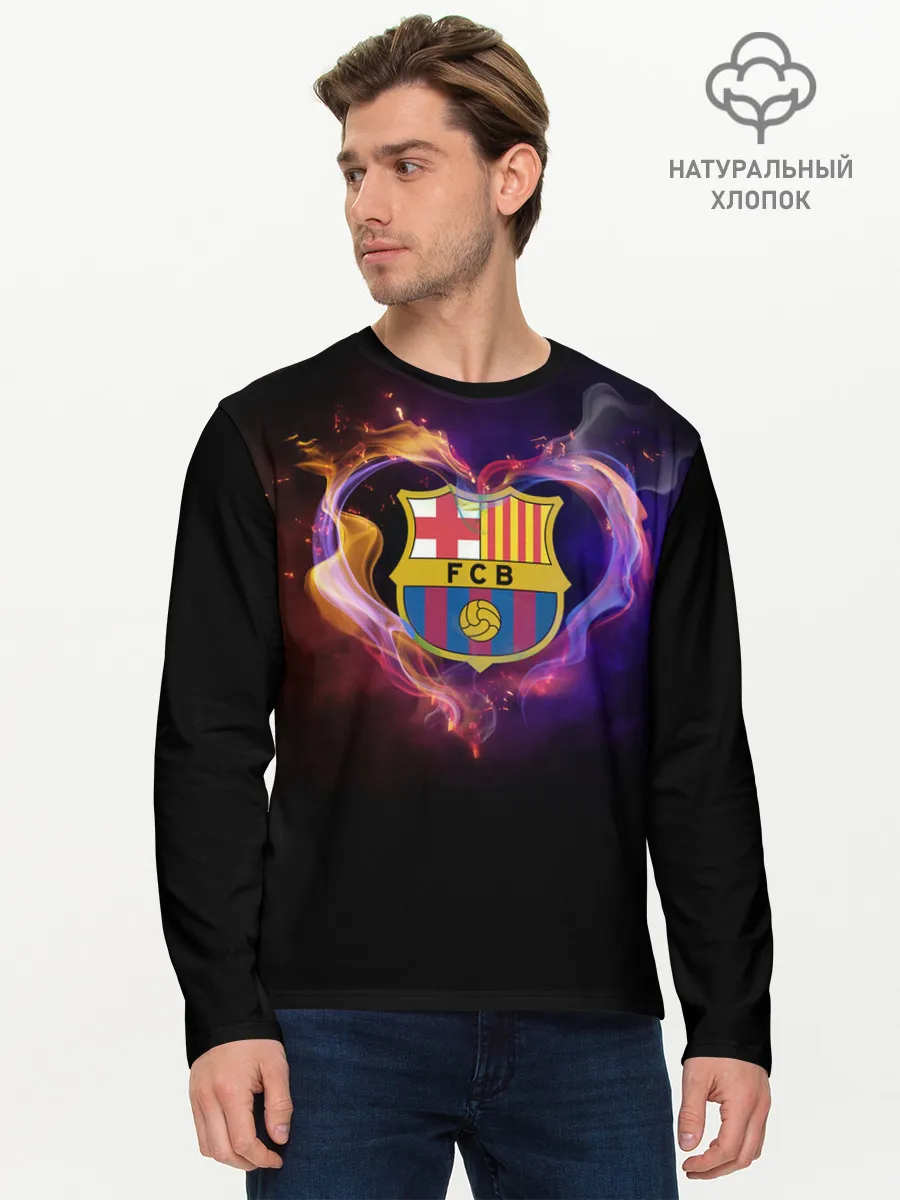 Мужской лонгслив базовый / Barcelona