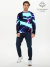 Мужской лонгслив базовый / Blue Neons