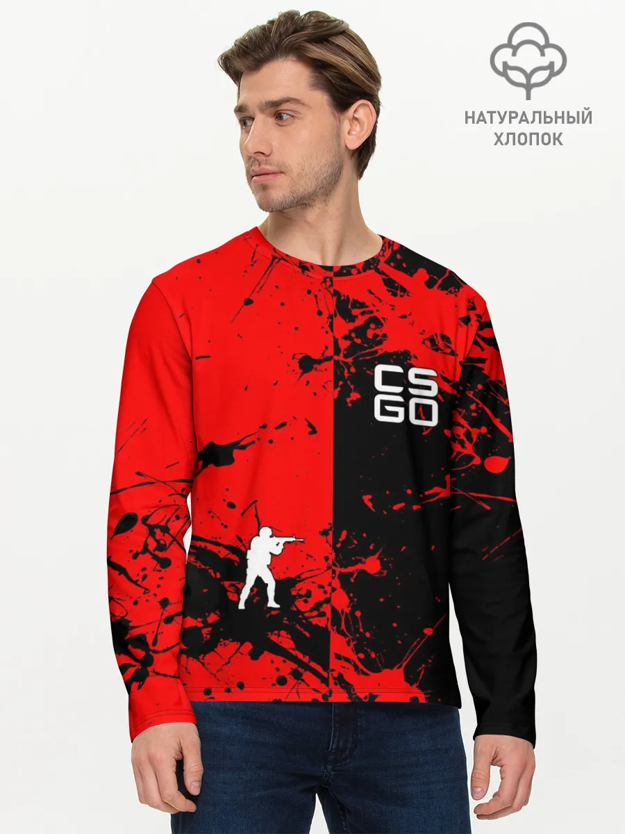 Мужской лонгслив базовый / COUNTER STRIKE
