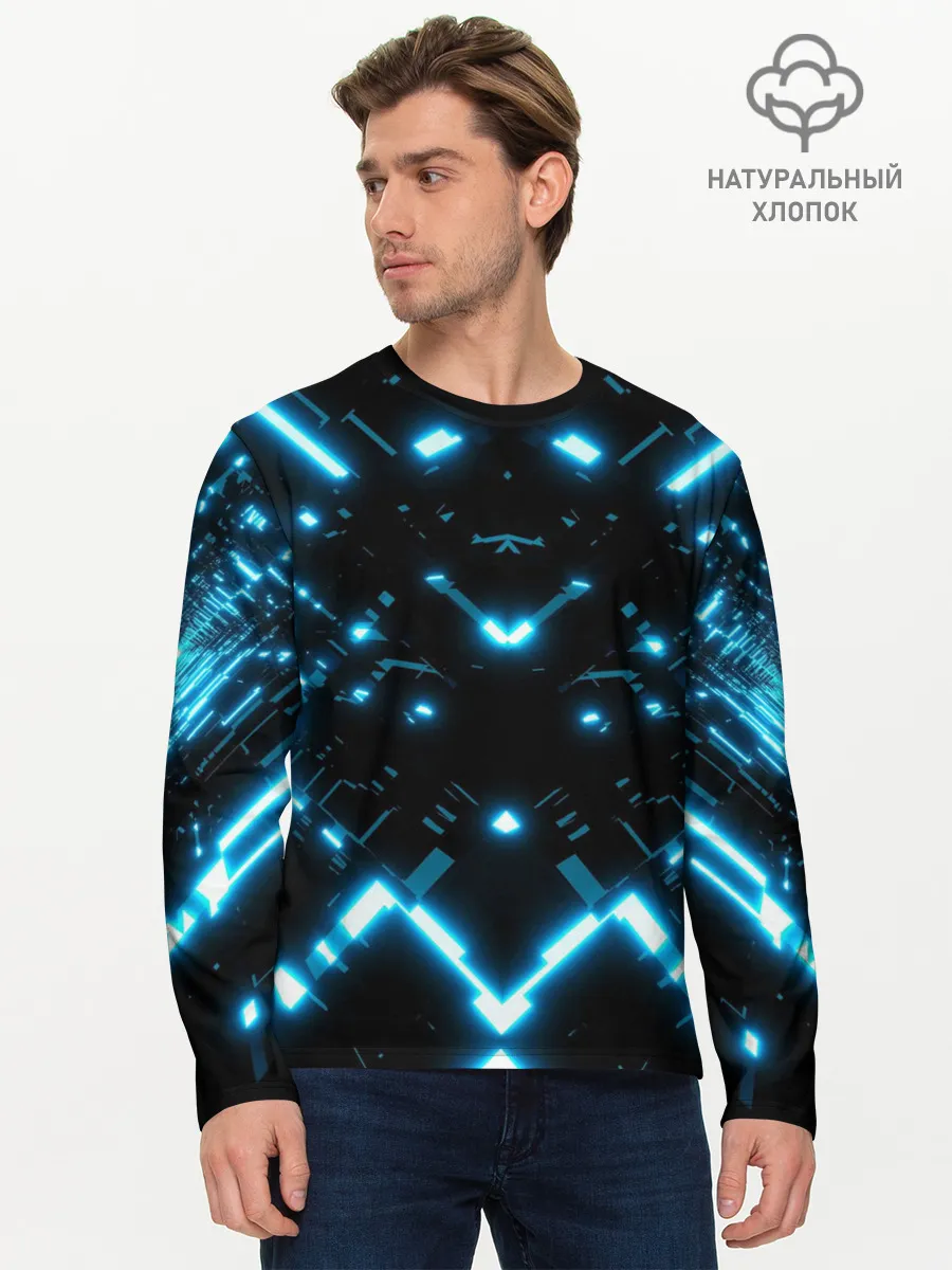 Мужской лонгслив базовый / Neon Lights