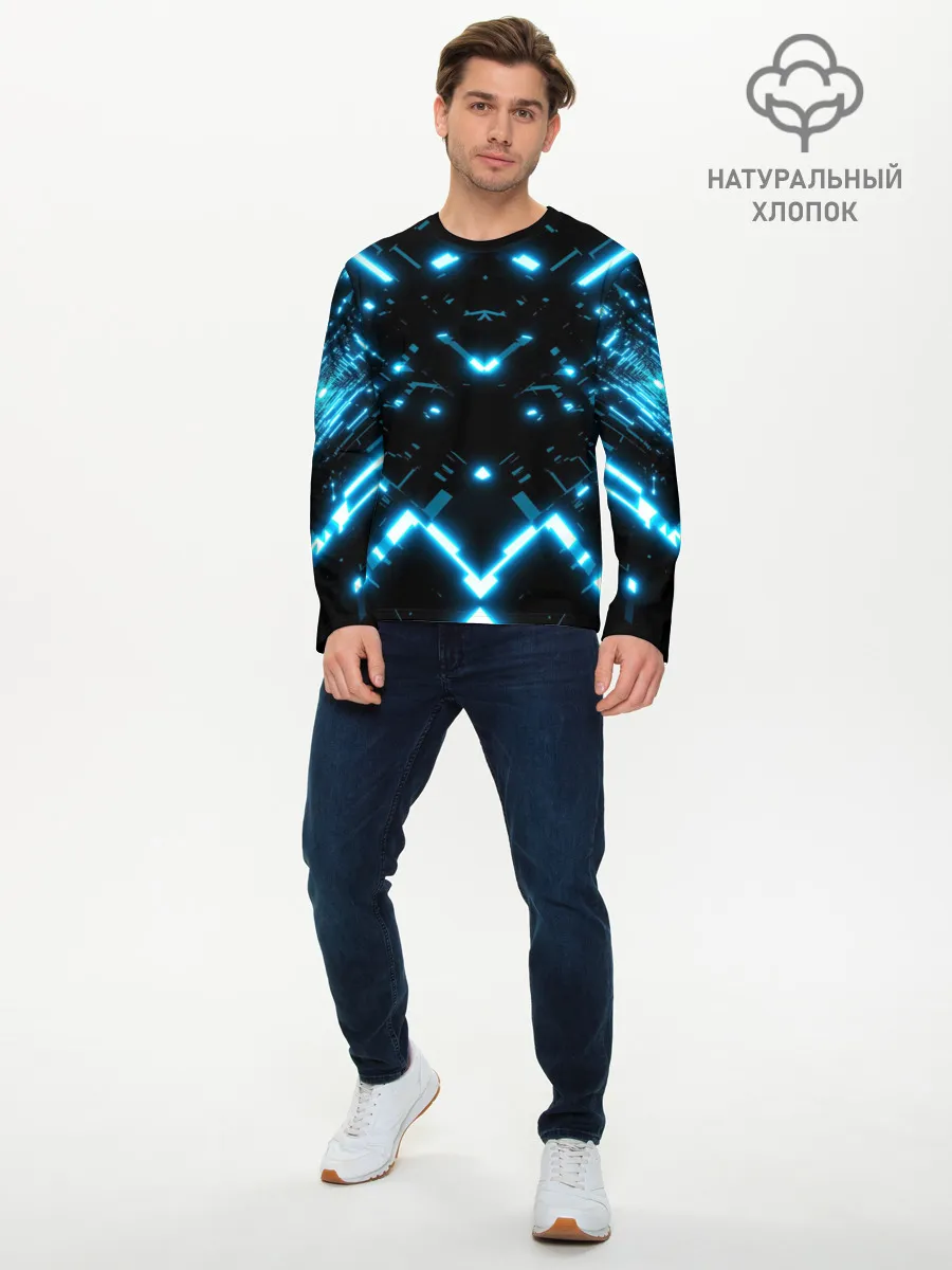 Мужской лонгслив базовый / Neon Lights
