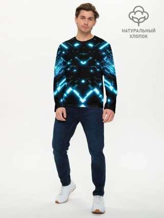 Мужской лонгслив базовый / Neon Lights