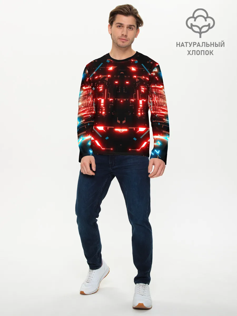 Мужской лонгслив базовый / Neon Lights