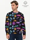 Мужской лонгслив базовый / космос