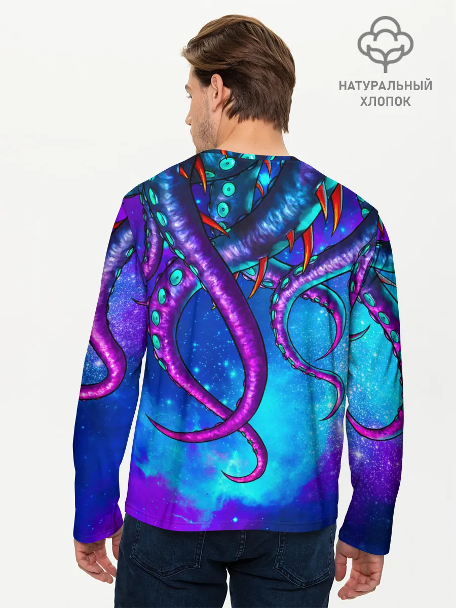 Мужской лонгслив базовый / Щупальца