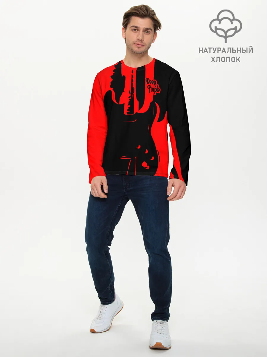 Мужской лонгслив базовый / Deep Purple