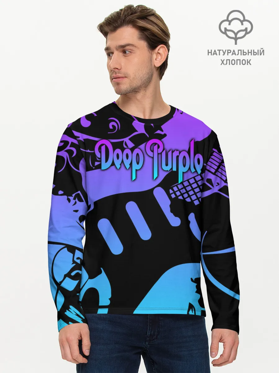 Мужской лонгслив базовый / Deep Purple